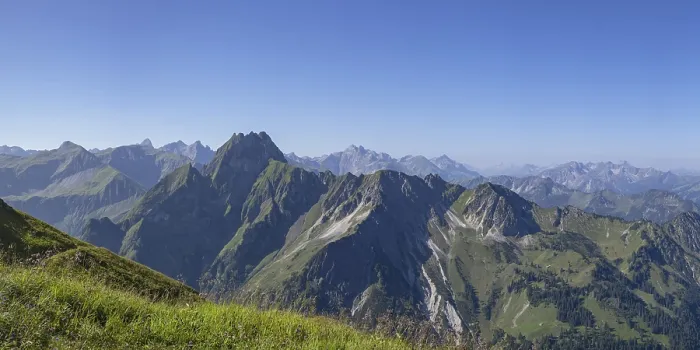 Framed Print : Mountain panorama from Laufbacher-Eckweg to Hofats