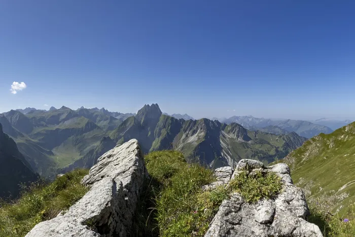 Framed Print : Mountain panorama from Laufbacher-Eckweg to Hofats