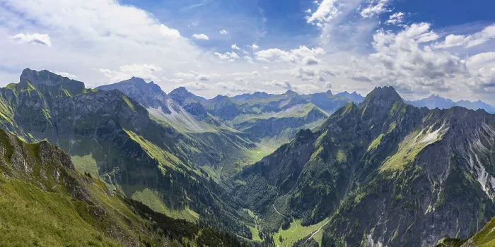 Framed Print : Mountain panorama from Laufbacher-Eckweg to Schneck Framed Print : Mountain panorama from Laufbacher-Eckweg to Schneck