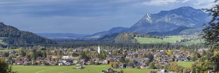 Framed Print : Mountain panorama from south to Oberstdorf