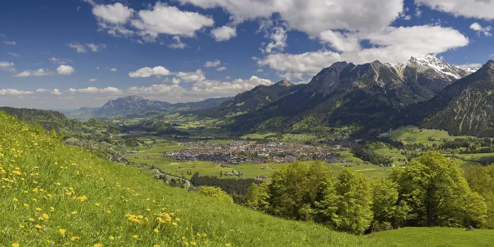 Framed Print : Mountain panorama from south-west on Oberstdorf