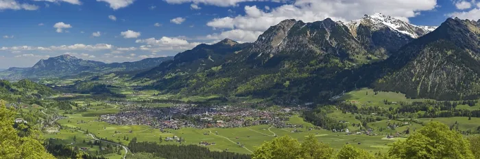 Framed Print : Mountain panorama from south-west on Oberstdorf Framed Print : Mountain panorama from south-west on Oberstdorf