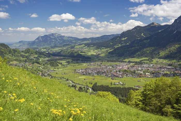 Framed Print : Mountain panorama from south-west on Oberstdorf