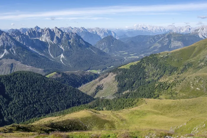Framed Print : Mountain panorama, view from the Carnic main ridge
