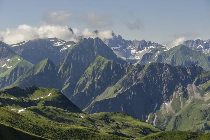 Framed Print : Mountain panorama from Zeigersattel to Hoefats 2259m