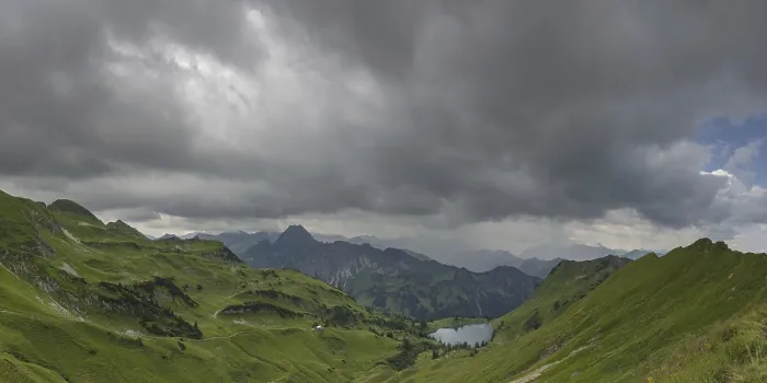 Framed Print : Mountain panorama from Zeigersattel to Seealpsee