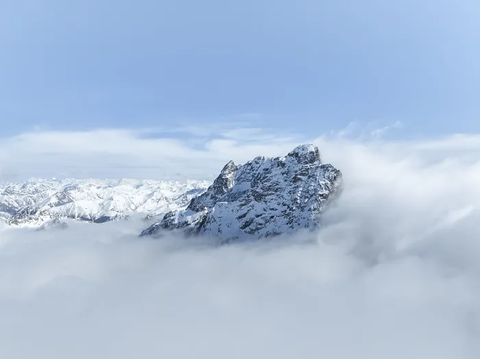 Framed Print : Mountain peak Piz Kesch in the clouds Framed Print : Mountain peak Piz Kesch in the clouds