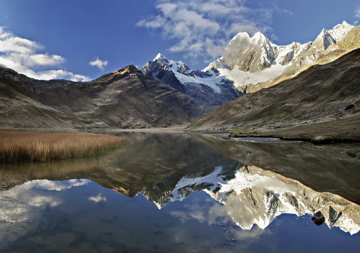 Framed Print : Mountain reflection in Laguna Mitucocha