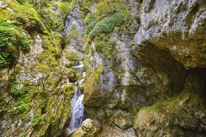 Framed Print : Mountain river in the Trigrad Gorge