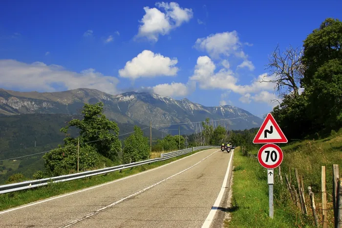 Framed Print : Mountain Road at Monte Baldo Mountain Road at Monte Baldo