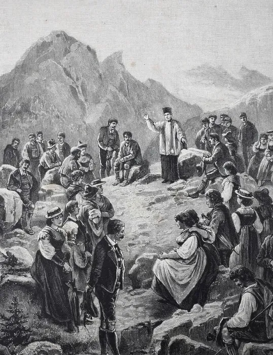 Framed Print : Mountain sermon in the Tyrolean Alps