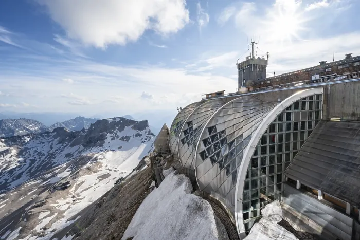 Framed Print : Mountain station at the summit of the Zugspitze Framed Print : Mountain station at the summit of the Zugspitze