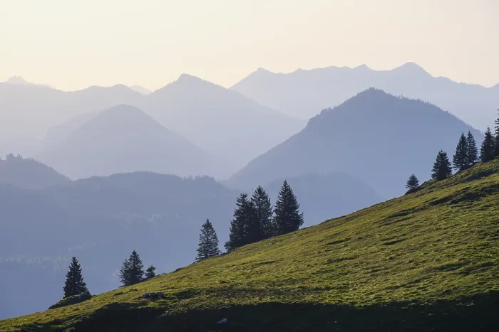 Framed Print : Mountains in haze, at Sudelfeld Framed Print : Mountains in haze, at Sudelfeld