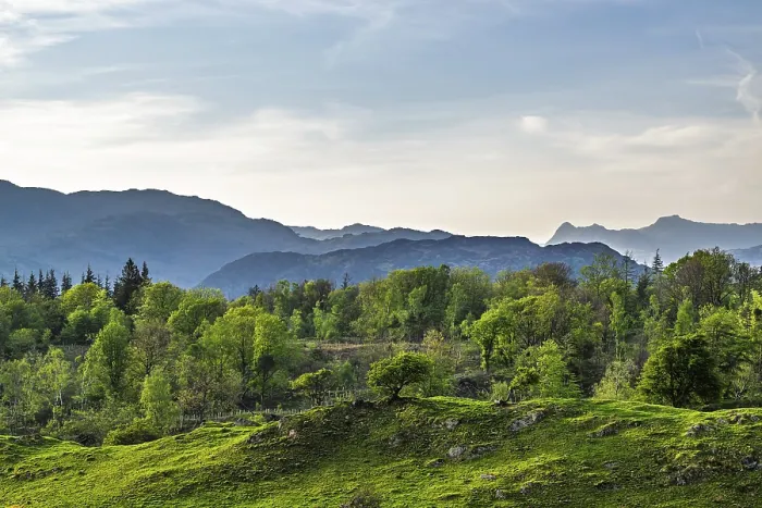 Framed Print : Mountains in Lake District National Park over Coniston Water Framed Print : Mountains in Lake District National Park over Coniston Water
