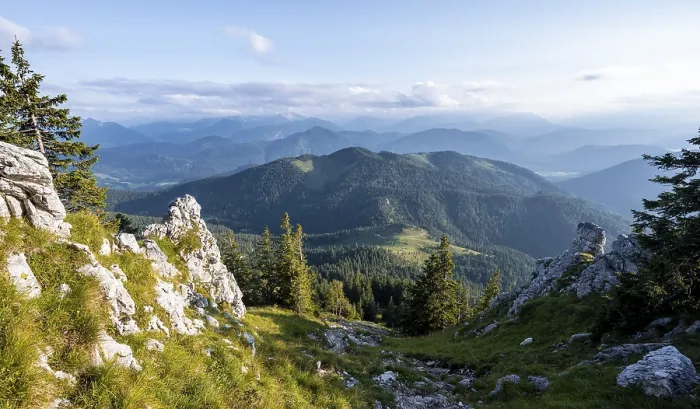 Framed Print : Mountains and landscape, Hike to the Benediktenwand