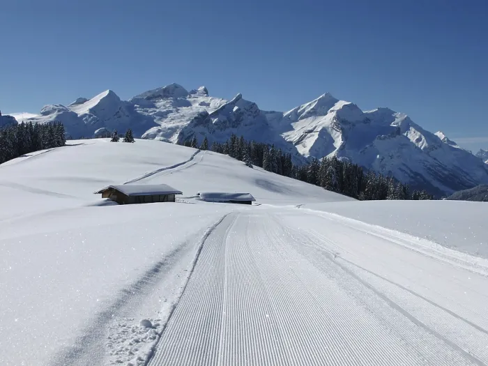Framed Print : Mountains near Gstaad, winter