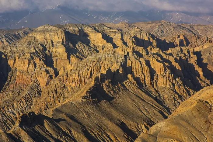 Framed Print : Mountains, rock formations in the evening light