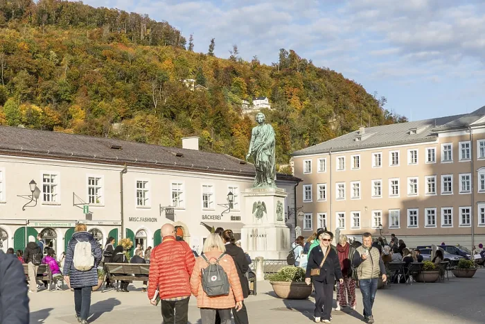 Framed Print : Mozart monument on Mozart Square