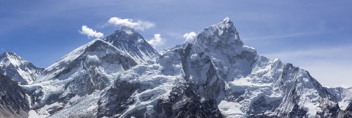 Framed Print : Mt Everest and Nuptse. Blue sky Framed Print : Mt Everest and Nuptse. Blue sky