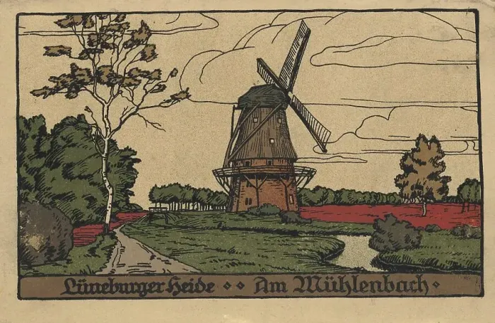 Framed Print : Am Muehlenbach in the Lueneburger Heide