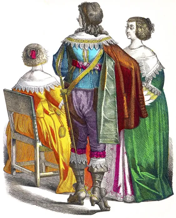 Framed Print : Muenchener Bilderbogen, costumes