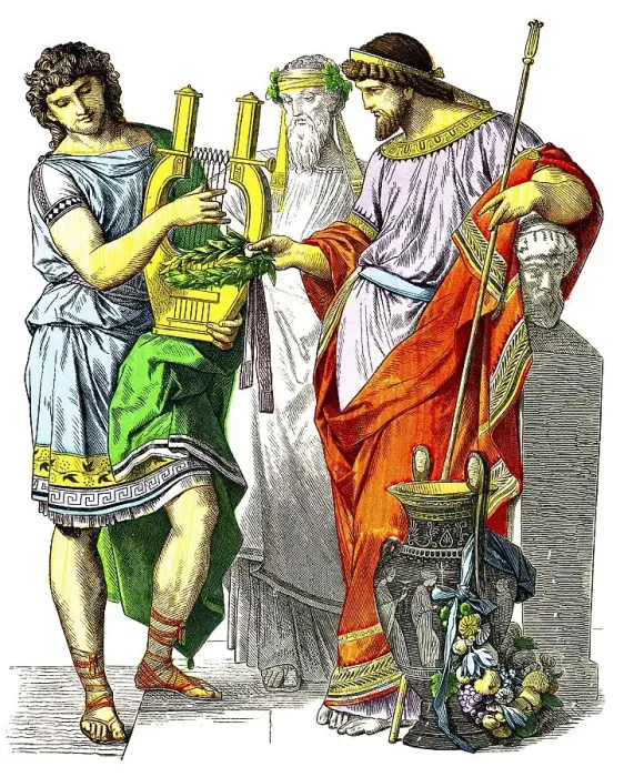 Framed Print : Muenchener Bilderbogen, costumes (l) (r)