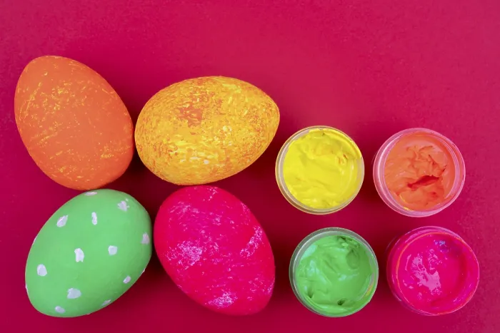 Framed Print : Multi-colored Easter eggs