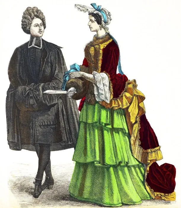 Framed Print : Munich Bilderbogen, Costumes, Beginning of the 18th century