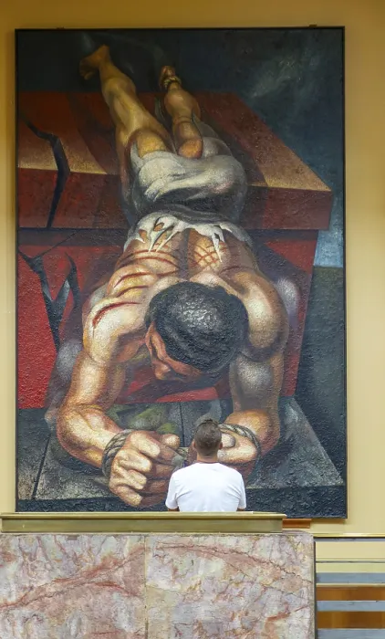 Framed Print : Mural by David Alfaro Siqueiros Framed Print : Mural by David Alfaro Siqueiros