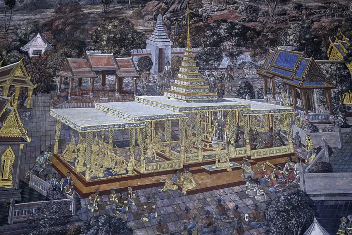 Framed Print : Mural painting in Wat Phra Kaew Framed Print : Mural painting in Wat Phra Kaew