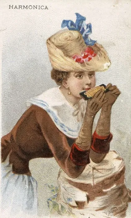 Framed Print : Musical instruments, Woman playing a musical instrument