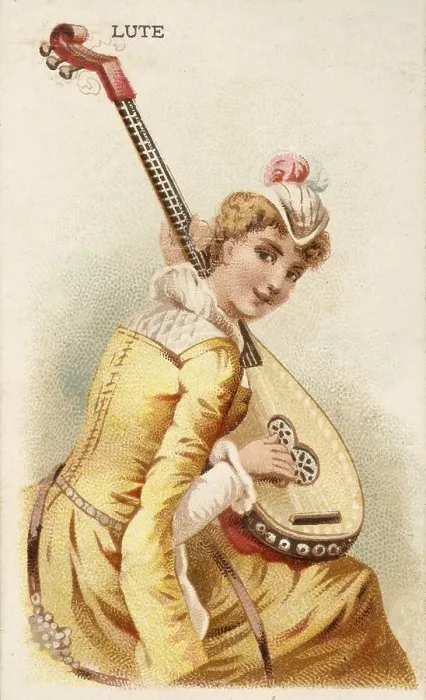 Framed Print : Musical instruments, woman playing a musical instrument