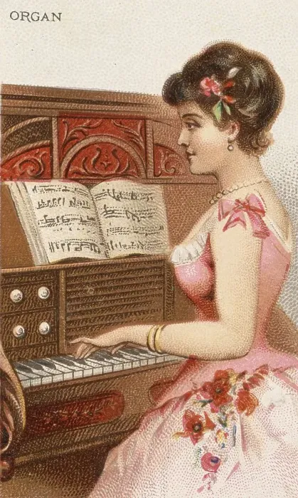 Framed Print : Musical instruments, Woman playing a musical instrument
