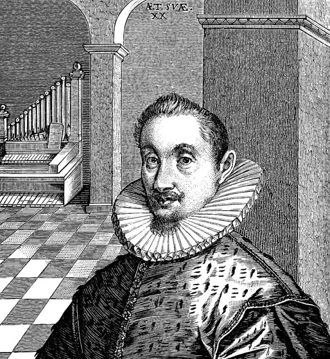 Framed Print : Musician and composer Hans Leo or Johann Leonhard Hassler (1564-1612)