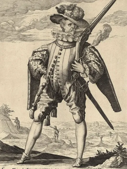 Framed Print : Musketeer, Musketeers, a type of infantry troop originally armed with muskets