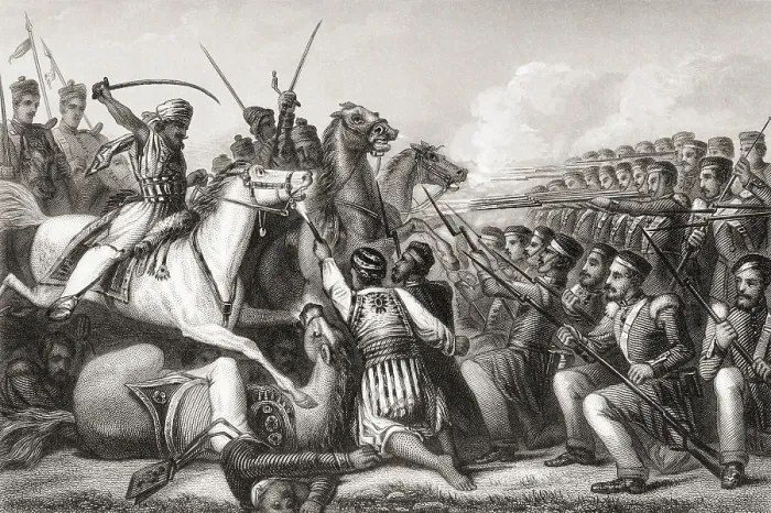 Framed Print : Mutineer cavalry attacking an infantry square, Battle of Cawnpore, India, Asia, 1857, Asia Framed Print : Mutineer cavalry attacking an infantry square, Battle of Cawnpore, India, Asia, 1857, Asia