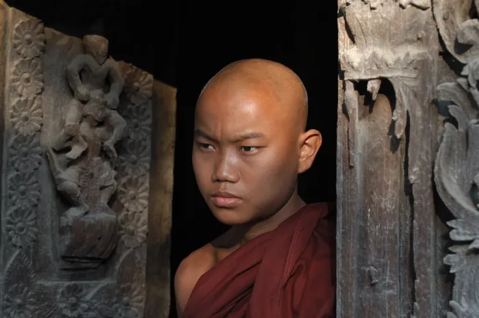 Framed Print : Myanmar, Asia, Novice, Monk, Asia