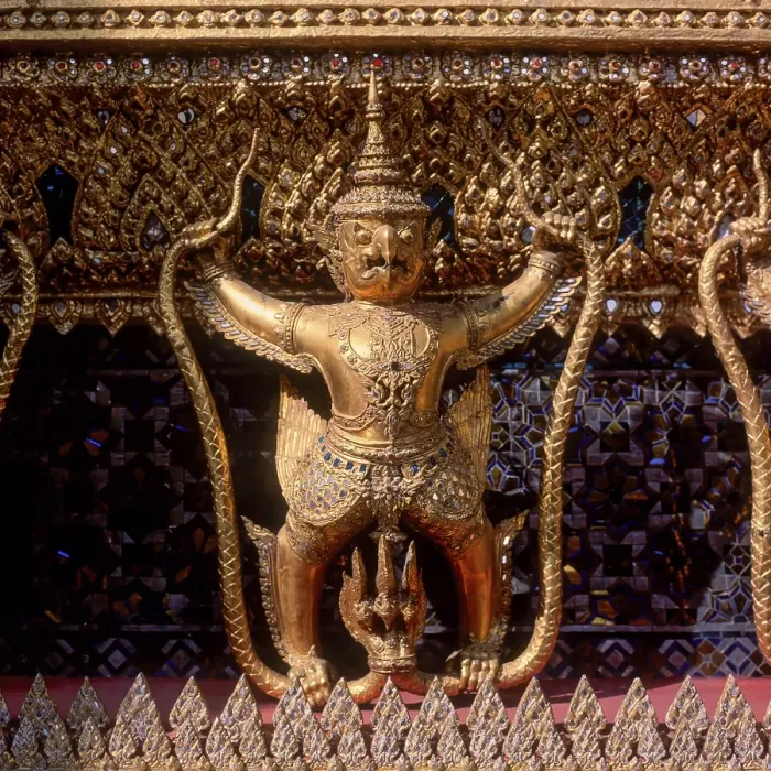Framed Print : Mythical creatures in the temple Wat Phra Keo