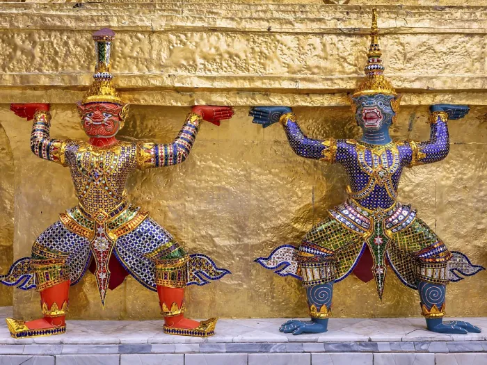 Framed Print : Mythical figures at the Royal Grand Palace Framed Print : Mythical figures at the Royal Grand Palace