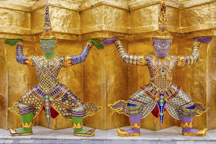 Framed Print : Mythical figures at the Royal Grand Palace