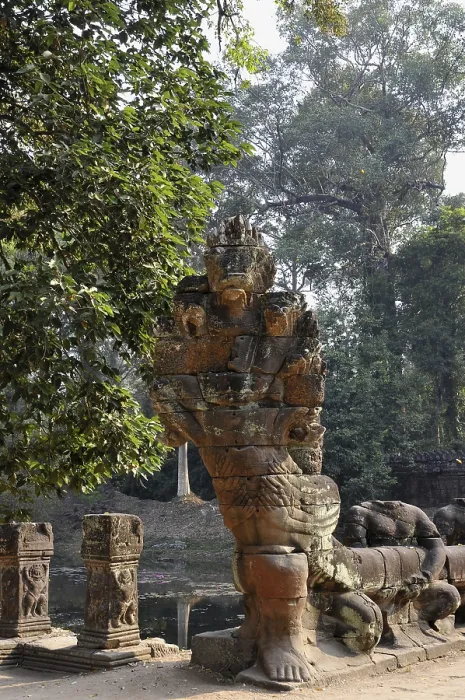 Framed Print : Naga Statue, Preah Khan, Angkor