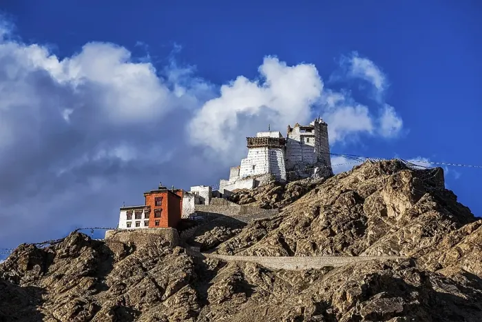 Framed Print : Namgyal Tsem gompa and fort. Leh