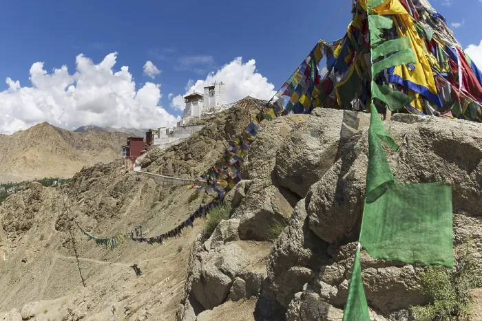 Framed Print : Namgyal Tsemo Gompa Monastery, Tsenmo Hills
