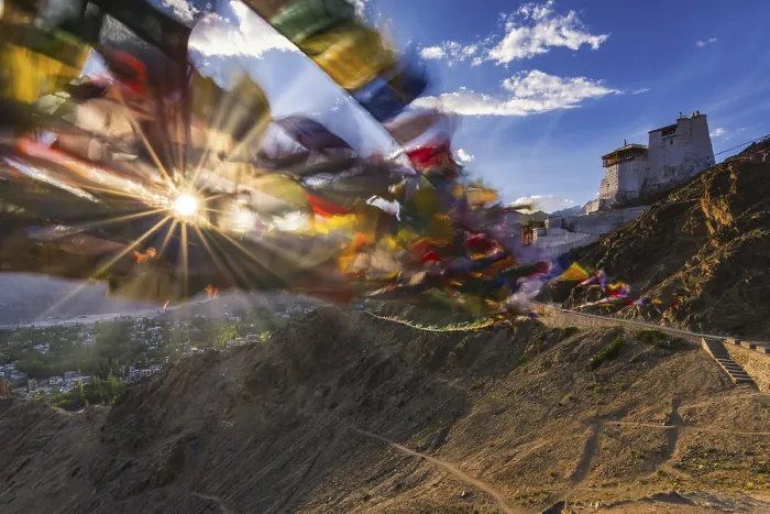 Framed Print : Namgyal Tsemo Gompa Monastery, Tsenmo Hills