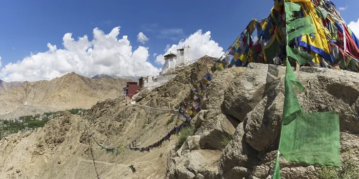 Framed Print : Namgyal Tsemo Gompa Monastery, Tsenmo Hills