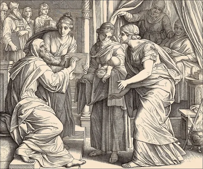Framed Print : Naming of John the Baptist, by Julius Schnorr von Carolsfeld