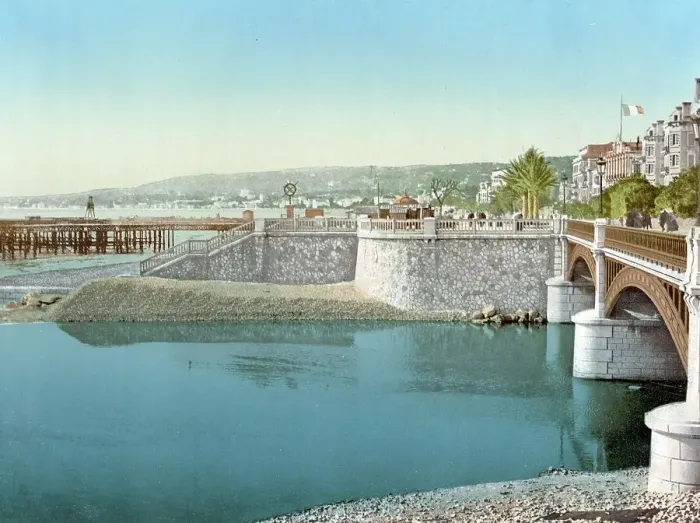 Framed Print : Napoleon Bridge, Nice, France, c Framed Print : Napoleon Bridge, Nice, France, c