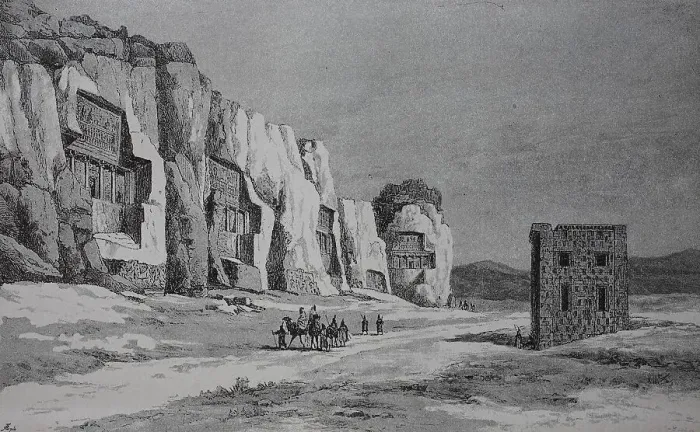 Framed Print : Naqsh-e Rostam with the Ka be-ye Zartusht