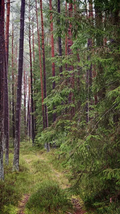 Framed Print : Narrow path through the forest