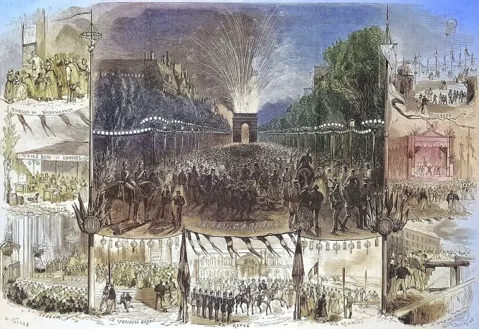 Framed Print : The National Holiday on 15 August 1868 Framed Print : The National Holiday on 15 August 1868